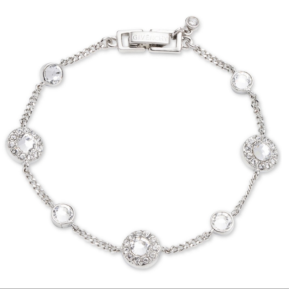 Givenchy Silver-Tone Pavé Bracelet